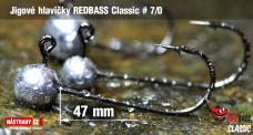 Jigová hlavička REDBASS Classic #7/0 - 47 mm