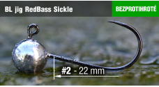 Bezprotihrotý jig REDBASS Sickle #2 - 22 mm