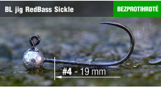 Bezprotihrotý jig REDBASS Sickle #4 - 19 mm