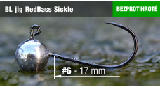 Bezprotihrotý jig REDBASS Sickle #6 - 17 mm