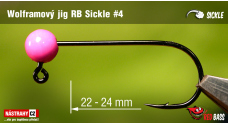 Wolfrámový jig RedBass Sickle #2 - 24 mm