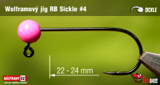 Wolfrámový jig RedBass Sickle #2 - 24 mm