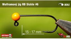 Wolfrámový jig RedBass Sickle #6 - 17 mm