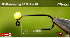 Wolfrámový jig RedBass Sickle #8 - 14 mm