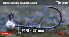 Jigová hlavička REDBASS Sickle #1/0 - 27 mm