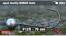 Jigová hlavička REDBASS Sickle #12/0 - 70 mm