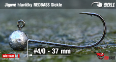 Jigová hlavička REDBASS Sickle #4/0 - 37 mm