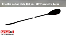 Dvojdielne karbonové pádlo 260 cm - 722.2 Asymetric