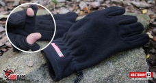 Fleecové rukavice s odklápacími bruškami