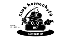 Rybárska samolepka Klub hovnochytů