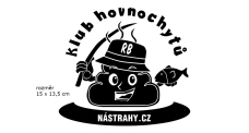 Rybárska samolepka Klub hovnochytů