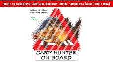 Rybárska samolepka Carp Hunter on Board 