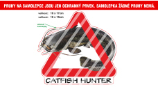 Rybárska samolepka Catfish Hunter