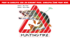 Rybárska samolepka HUNTING PIKE