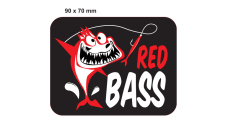 Rybárska samolepka REDBASS BLACK